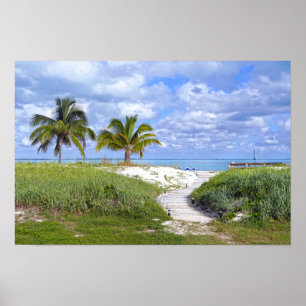 Affiche Promenade de Treasure Cay Beach, Bahamas