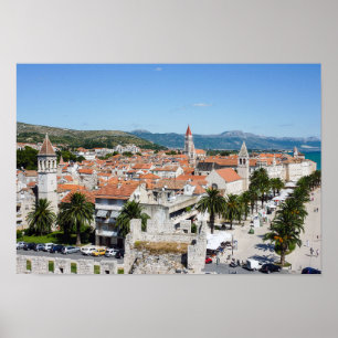 Affiche Promenade du front de mer de Trogir - Dalmatie, Cr