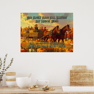 Affiche Promenade en chariot tiré par des chevaux pour la