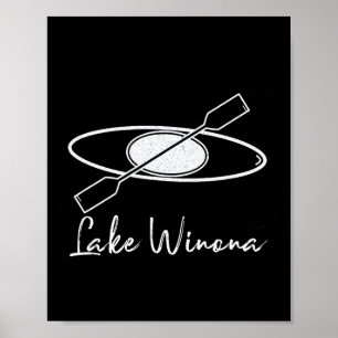Affiche Promenade en kayak sur le lac Winona Voile Bateau 