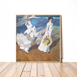 Affiche Promenade le long du bord de mer, Joaquín Sorolla