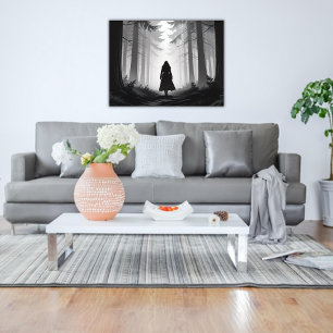 Affiche Promenade tranquille monochrome dans la forêt