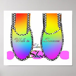 Affiche Promenez-vous dans l'affiche de chaussures de Some