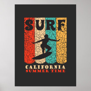 Affiche Promenez-vous sur la plage Waves California Summer