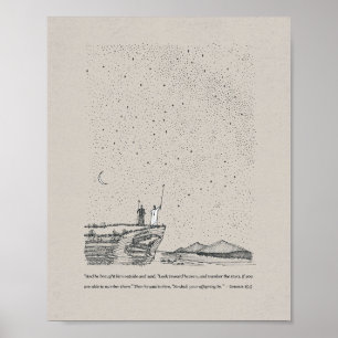 Affiche Promesse de Dieu à Abraham - Genèse 15:5 Mur de la