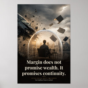 Affiche Promesses de continuité de la marge Livre Citation