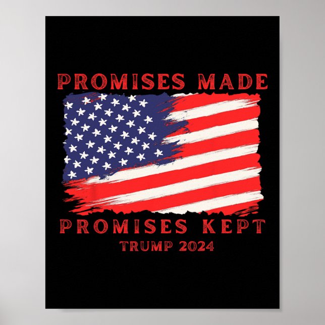 Affiche Promesses faites Maintes élections Trump 2024 (Devant)