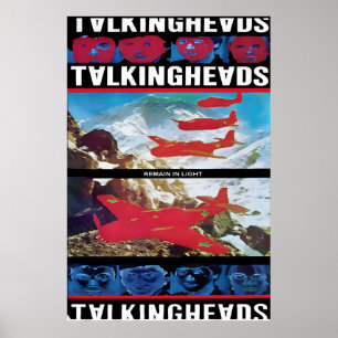 Affiche promo US Talking Heads 1980 Remain in Ligh