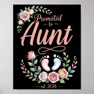 Affiche Promoté À Tante Est 2026 Floral Femmes Hommes Mère
