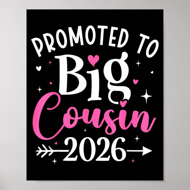Affiche Promoted To Big Cousin 2026 Cousin Baby Announceme (Devant)