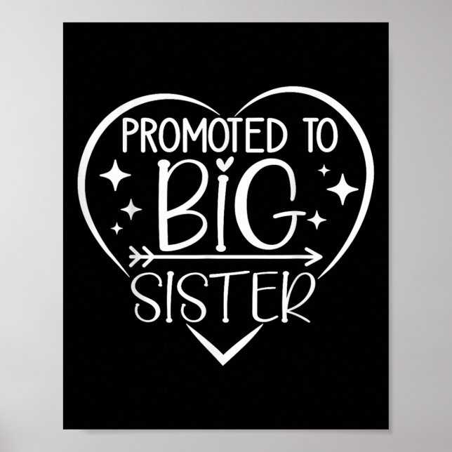 Affiche Promoted To Big Sister - New Baby Birth Announceme (Devant)