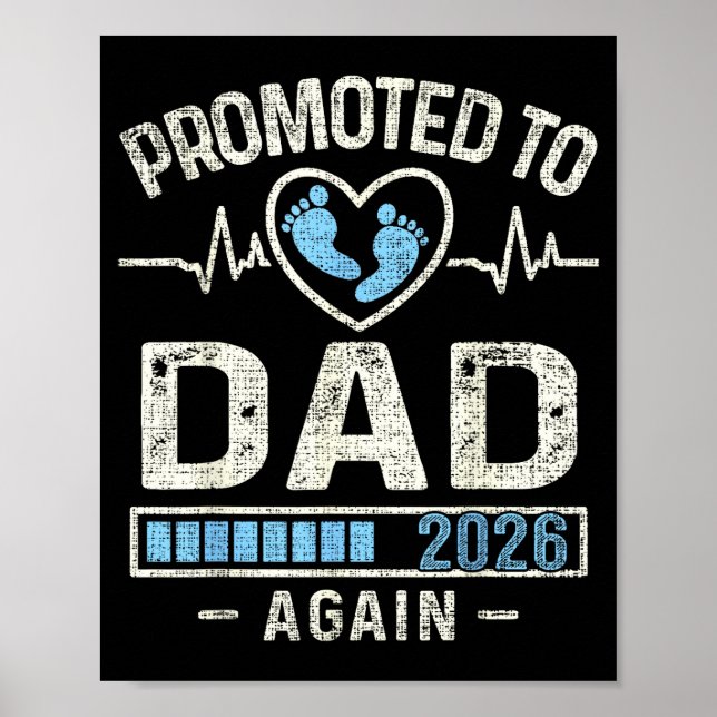 Affiche Promoted To Dad Again 2026 Expecting Baby Soon To  (Devant)