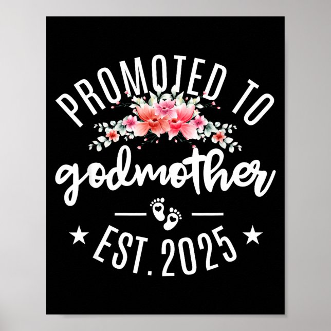 Affiche Promoted To Godmother 2025 Flower First Time New G (Devant)