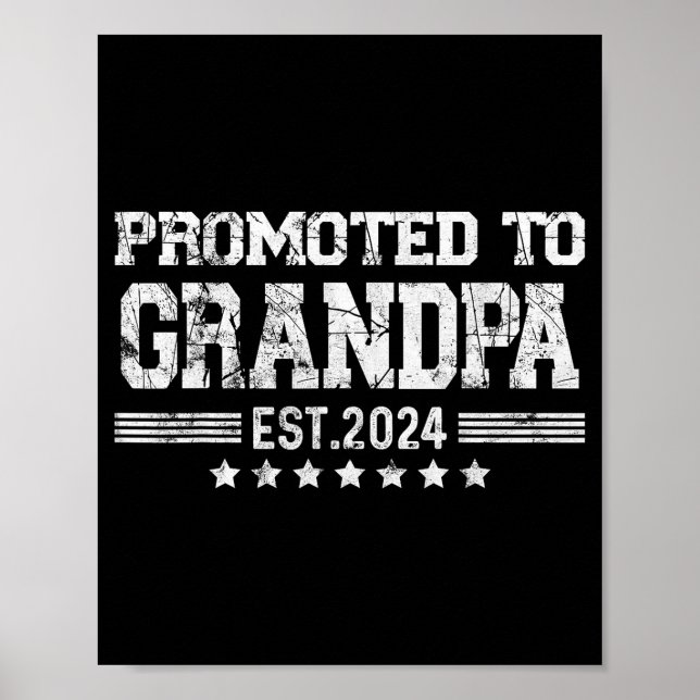 Affiche Promoted To Grandpa 2024 Soon To Be Funny New Dad  (Devant)