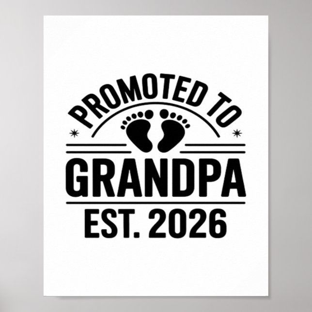 Affiche Promoted to Grandpa, Est. 2026, Funny New Grandpa  (Devant)