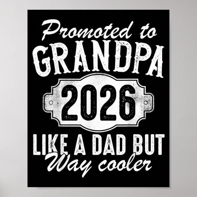 Affiche Promoted To Grandpa Est 2026 Soon To Be New Granda (Devant)