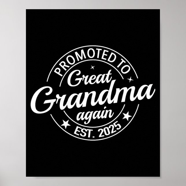 Affiche Promoted To Great Grandma Again 2025 Pregnancy Bab (Devant)