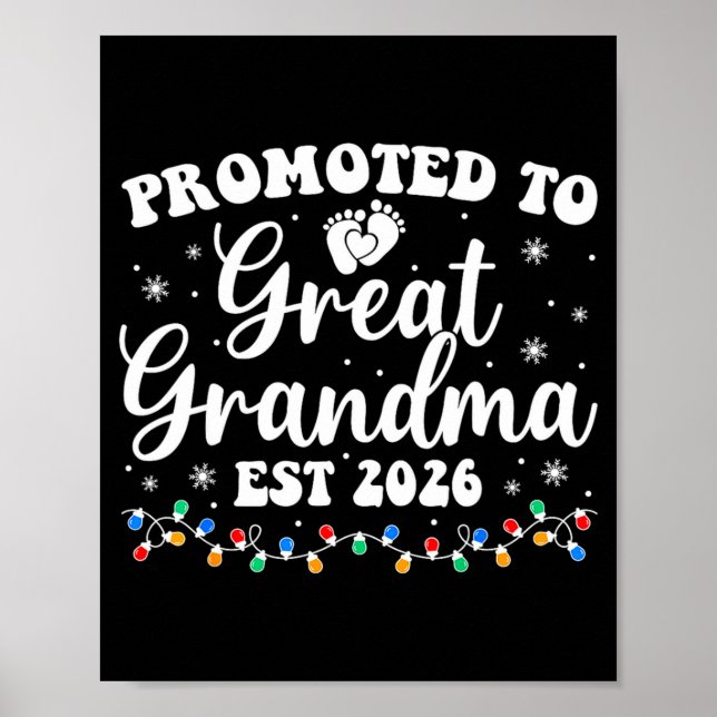 Affiche Promoted To Great Grandma Est 2026 First Time New  (Devant)