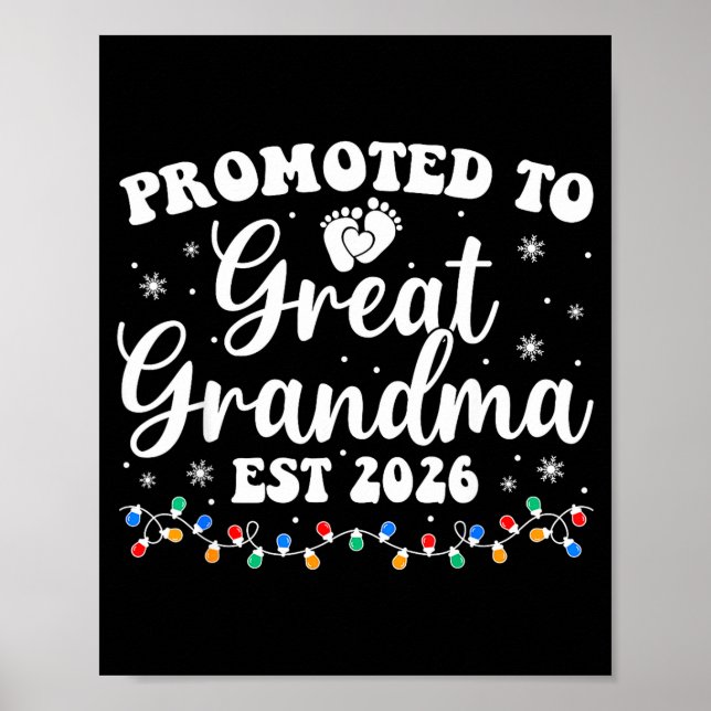 Affiche Promoted To Great Grandma Est 2026 First Time New  (Devant)