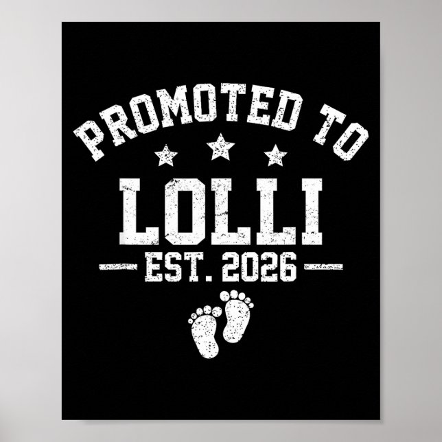 Affiche Promoted To Lolli Est 2026 Baby Announcement  (Devant)