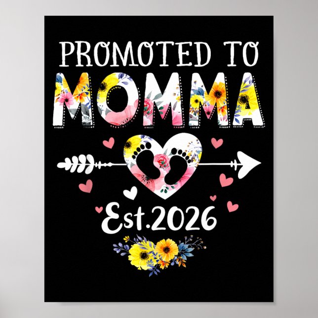 Affiche Promoted To Momma 2026 First Time New Grandma Preg (Devant)