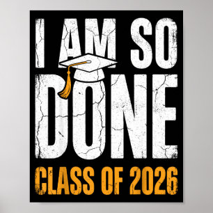 Affiche Promotion 2026 j'en ai fini diplômé en détresse