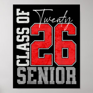 Affiche Promotion 2026 Vingt 26 Diplômé Senior 2026