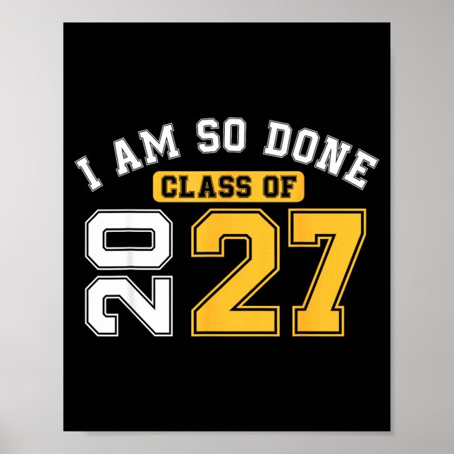 Affiche Promotion 2027 c'est fini dernière année terminale (Devant)