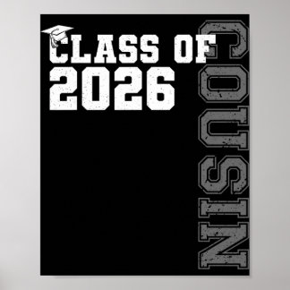 Affiche Promotion de 2026 Fière Cousine d'un Diplômé de 20