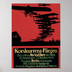 Affiche promotionnelle d'aérodrome de