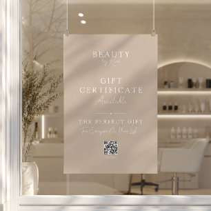 Affiche promotionnelle de certificat-cadeau de sal