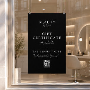 Affiche promotionnelle de certificat-cadeau de sal