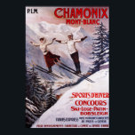 Affiche promotionnelle ski<br><div class="desc">Chamonix Mont-Blanc,  France - Poster promotionnel de ski - Chamonix Mont-Blanc,  France a été créé en 1900. Cette image représente des scènes de Chamonix Mont-Blanc,  France.</div>