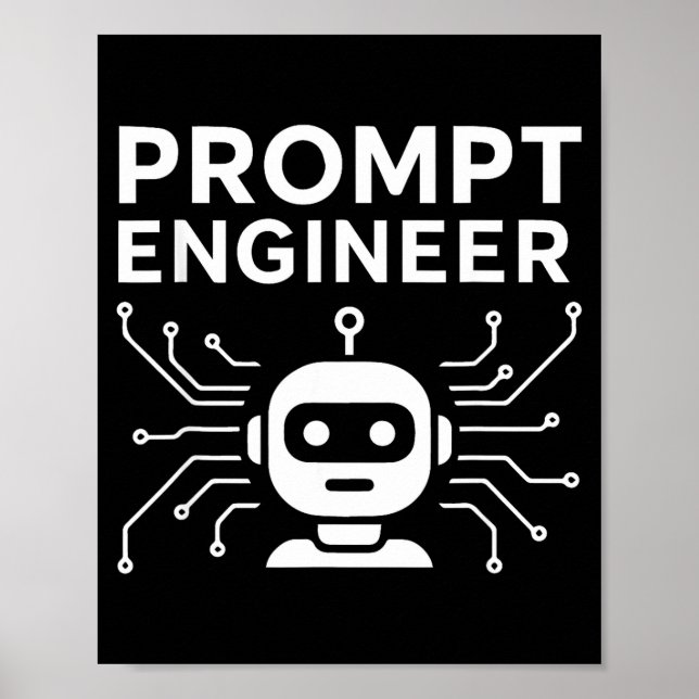 Affiche Prompt Engineer Apparel Funny Ai Tech Humor Gift  (Devant)