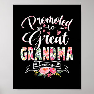 Affiche Promu à Grand Grand-mère Est 2022 Floral First