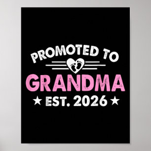 Affiche Promu À Grand-Mère 2026 Grandma Est 2026 Bientôt À