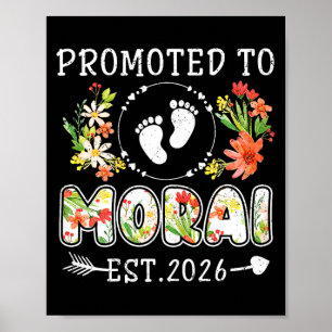 Affiche Promu à morai 2026 fleur grand-mère pour la premiè