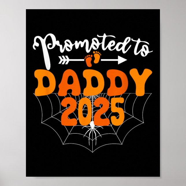 Affiche Promu À Papa 2025 Halloween Grossesse Announc (Devant)