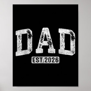 Affiche Promu À Papa Est 2026 Papa À Être Cadeaux Premier 