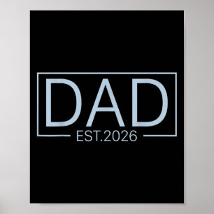 Affiche Promu À Papa Est 2026 Pour Nouveau Papa Garçon Béb