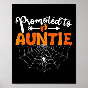 Affiche Promu À Tante Annonce De Grossesse Halloween