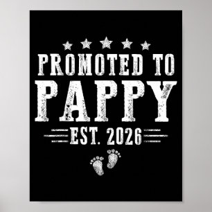 Affiche Promu en tant que Pappy Estimé 2026 Fête des Pères