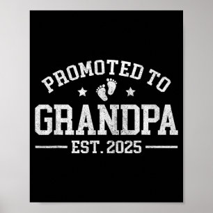 Affiche Promu Grand-père 2025 Grand-père Est 2025 T Shirt