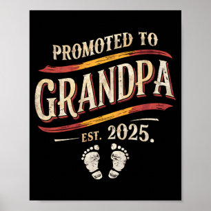 Affiche Promu Grand-père 2025 Grand-père Est 2025 T Shirt_