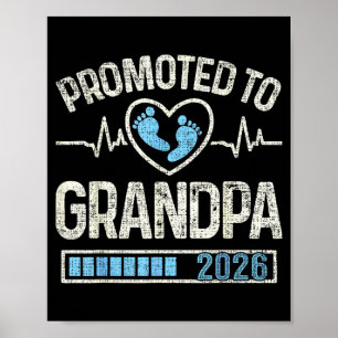 Affiche Promu Grand-père 2026 Bébé à venir Bientôt