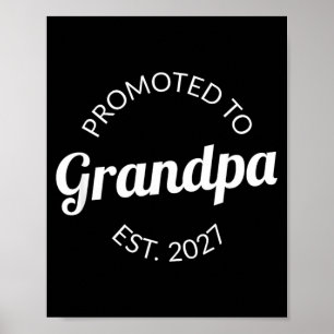 Affiche Promu Grand-père 2027 Nouveau Grand-père Papa