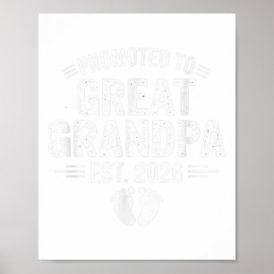 Affiche Promu Grand-Père Est. 2026 Drôle Bientôt Grand-Pap