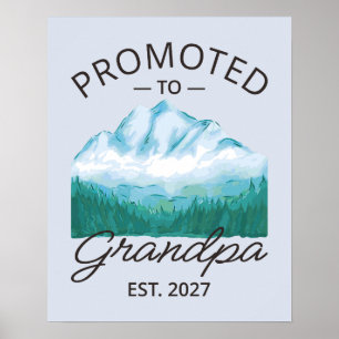Affiche Promu Grand-père Estimé 2027 Nouveau Papa VI