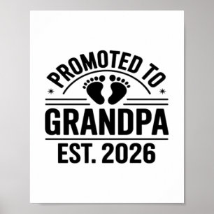 Affiche Promu Grand-père, Établi en 2026, Drôle de nouveau