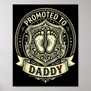 Affiche Promu papa pour nouveau papa drôle 
